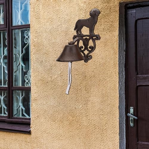 BRASSTAR Cast Iron Door Bell Dog Shape Dinner Bell Rustic Brown Farmhouse Outside Shaking Gate Bell Wall Art Decoration TQGJPT1222 - Image 7