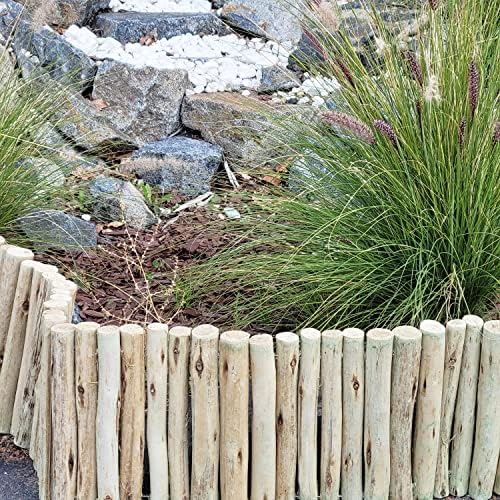 FOREVER BAMBOO Natural Eucalyptus Wood Solid Log for Garden Border Edging Landscaping Borders Lawn 72 in L x 12 in H x 1.25 in D - Image 5