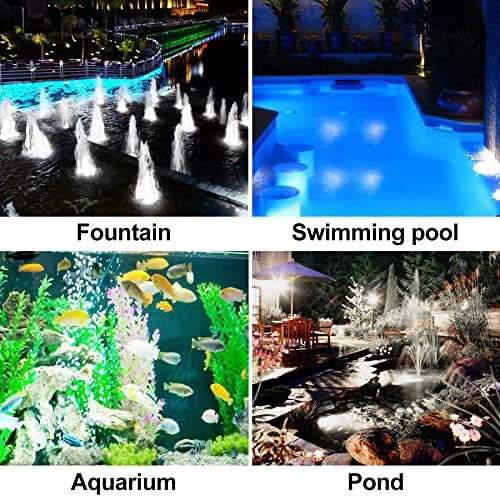 Solar Pond Lights, 18 LED Super Bright Underwater Spotlights LED Submersible Pond Light IP68 Waterproof Fountain Lights for Fish Aquarium Tank Garden Yard Pool Decor Cold White (3-in-1) - Image 2