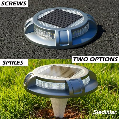 SIEDiNLAR Solar Driveway Lights Outdoor 4 Modes, 40 LEDs 16 Pack White/Warm - Image 4