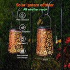 4 Pack Solar Hanging Lanterns Outdoor - Image 4