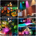 Outdoor Spotlight,15W RGBW Color Changing Landscape Lights 12V Low Voltage Landscape Lighting APP Control, IP67 Waterproof Outdoor Spot Lights for Yard Garden Pathway Decorations, 2Pack - Image 6