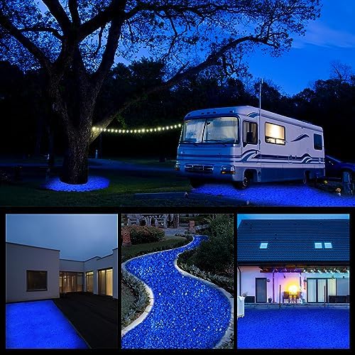 Sasylvia 4000 Pcs Glow in The Dark Rocks Blue Garden Glow Rocks by Sasylvia
