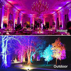 MELPO Led Flood Light 500W Equivalent, RGBW Led Outdoor Colored Floodlight - Image 3