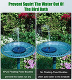 SZMP Solar Fountain with Colorful Star-Shaped Lights, 4W Bird Bath Fountain Pump with 4000 mAh Battery, 7 Nozzles & 4 Fixers, Solar Water Fountain for Garden, Pool, Pond, Outdoor(30 LEDs) - Image 6