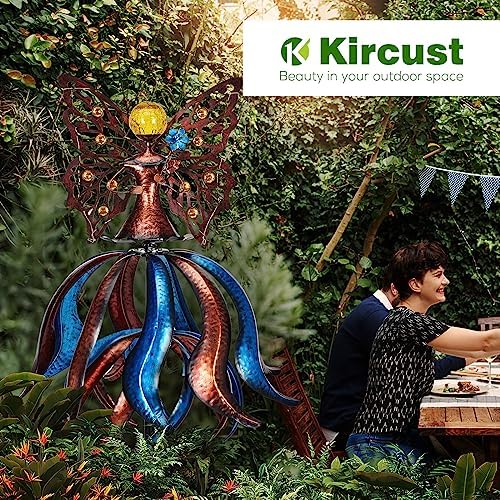 Kircust Extra-Large Tulip Solar Wind Spinner for Outdoor - Image 6