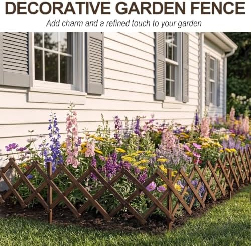 Avalution Decorative Garden Fence Outdoor,Total 12in(H) x 11.6 ft(L) 2 Pack - Image 5
