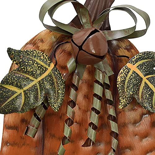 Rustic Metal Pumpkins Yard Stakes Outdoor Fall Decorations for Home Standing Metal Pumpkins Garden Stake for Fall Harvest Outside Decor Thanksgiving Halloween Lawn Decoration-Set of 2 - Image 2