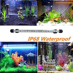 LED Aquarium Light, 2 Pack 15 inches Fish Tank Light RGB Color Underwater Light Submersible Crystal Glass Lights, 42 LED Beads, Brightness Adjustable Memory Function, LED Light bar Stick - Image 6