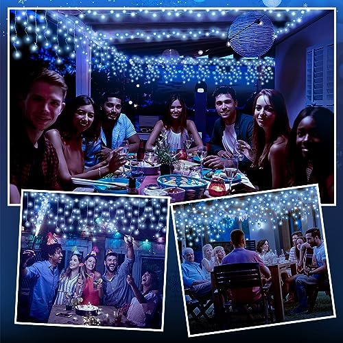 Retisee 65ft Cold White Solar Icicle Christmas Light for Outdoor Decoration - Image 6