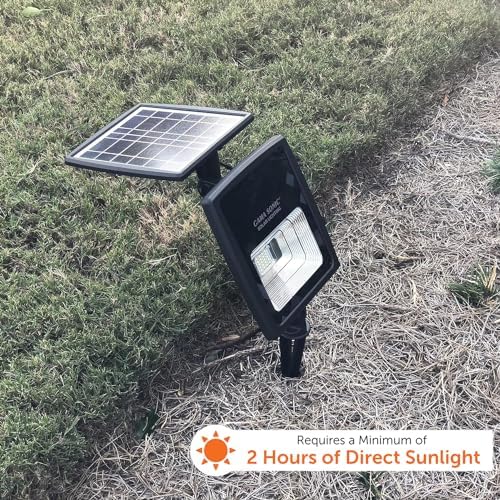 Gama Sonic Dual Color Solar Flood Light, Outdoor Black Cast Aluminum, Stake or Flat Mount Uplight for Trees, House, Landscaping, Walls with Detachable Solar Panel (203001) - Image 3
