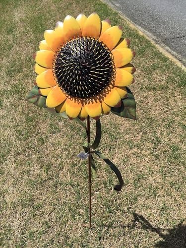 Sunflower Garden Stakes Decor Outdoor Spring Metal Flower Yard Stakes Sign - Image 3