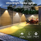 SOLPEX Solar Fence Lights Outdoor, Color Changing,Waterproof IP65, 8 Pack - Image 4