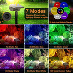 WELALO Color Changing Solar Lights Outdoor, IP68 Waterproof, RGB, 6 Pack - Image 3