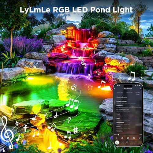 LyLmLe Underwater Pond Light with APP Control & 12V Transformer (4-Spots) - Image 6