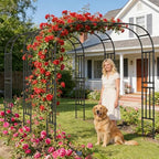 87in H Tall Garden Arch Trellis for Climbing Plants Outdoor - Image 6