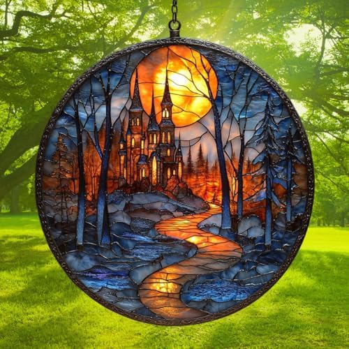 Dracula Castle Gothic Mansion Acrylic Suncatcher - Image 3
