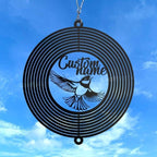 Personalized Goldfinch Metal Wind Spinner, Custom Bird Hanging Yard Art, Nature Inspired Outdoor Decor (Goldfinch Garden Wind Spinner) - Image 2
