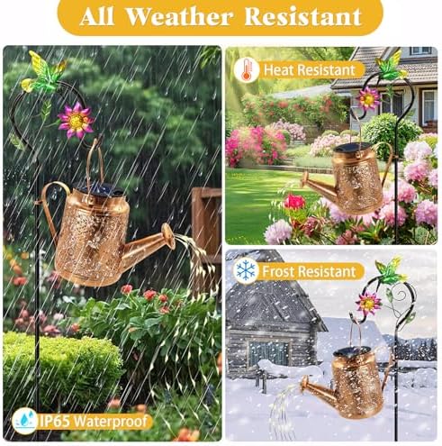 Solar Watering Can Lights, Hummingbird Hanging Lanterns, Mom Birthday Gifts - Image 5
