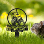 DINOMAN Personalized Memorial Plaques for Outdoors Dog Duck Hunting Grave Marker Metal Garden Stakes Hunter Memorial Gifts Sympathy Gifts for Loss of Loved One (Duck Hunting) - Image 2