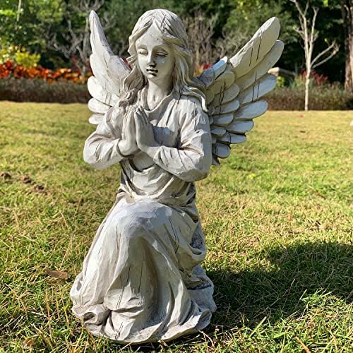 Praying Angel Garden Statue, Religious Fairy Sculpture Waterproof Decorative Figurine Art Decor for Patio, Lawn, Yard, Housewarming Ornament Present Angels HSa-1 by HANDSIDER
