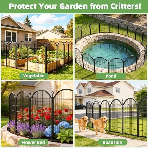 8 Panels No Dig Garden Fence, Dog Fence Outdoor for Yard, 48in(H) x 18ft(L) - Image 5