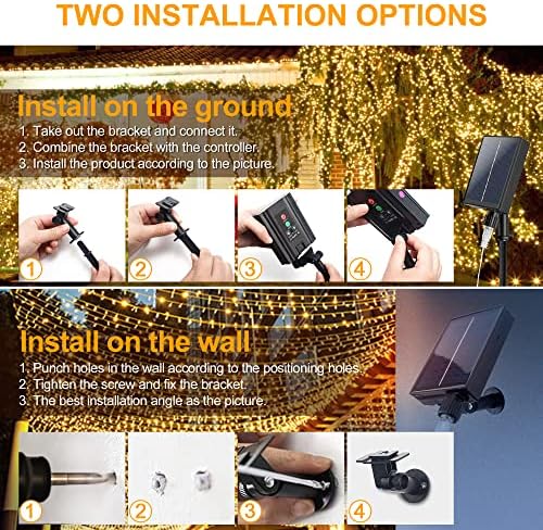 Solar String Lights Outdoor Waterproof,500 LED 165FT with Remote - Image 3