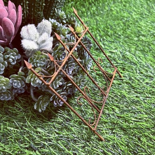 1-4 PCS Miniature Rusty Fence Gate Metal Craft Ornaments Fairy Garden Decoration Accessories Decorate Your Own Mini Yard (Fence gate 4pcs) - Image 5