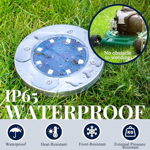 SOLPEX Solar Ground Lights Outdoor, Garden Lights 16 Pack Cool White - Image 6