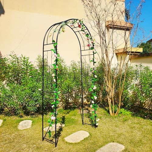 Metal Garden Arch Arbor, 94.5" H x 45.3" W, for Climbing Plants - Image 2