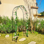 Metal Garden Arch Arbor, 94.5" H x 45.3" W, for Climbing Plants - Image 2