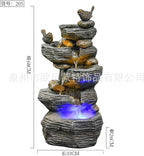 Cascading Rock Water Fountain Outdoor Resin Stone Imitation Waterfall with LED Lights, Indoor/Outdoor Decor for Garden, Patio, Backyard, Porch and Home Art Decor - Image 5