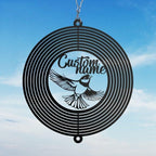 Personalized Goldfinch Metal Wind Spinner, Custom Bird Hanging Yard Art, Nature Inspired Outdoor Decor (Goldfinch Garden Wind Spinner) - Image 3