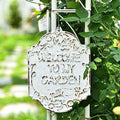 Sungmor Rustic Cast Iron "Welcome To My Garden" Sign Outdoor Hanging Plaque by Sungmor