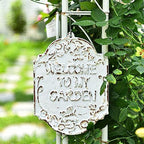 Sungmor Rustic Cast Iron "Welcome To My Garden" Sign Outdoor Hanging Plaque by Sungmor