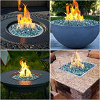 Mr. Fireglass 10 lbs High Luster Fire Glass, 1/2 Inch Reflective Aqua Blue - Image 4