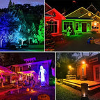 T-SUNUS RGB Solar Spotlights 2 Pack IP65 Waterproof Outdoor 180° Adjustable - Image 5