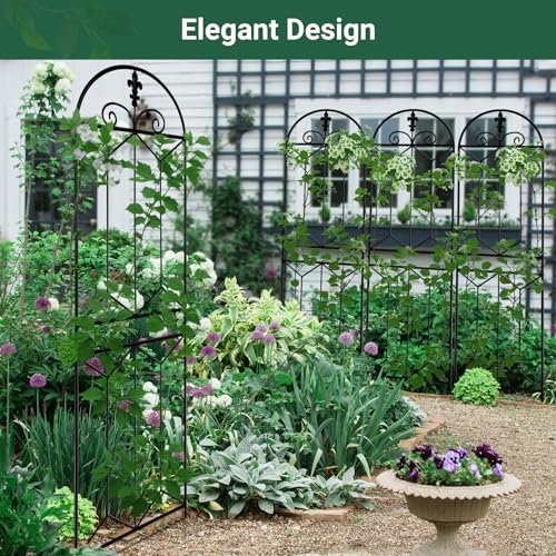 1 Pack Metal Garden Trellis Outdoor, 70.8" H x 19.5" W - Image 4