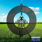 Personalized Ballerina Dancer Wind Spinner Sublimation Custom Name Ballet Dance Metal Art Laser Cut Design 3D Decor for Garden Yard Outdoor Indoor Patio Lawn Porch Girl Woman Gifts (Black) - Image 2
