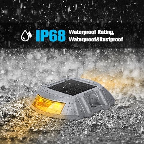 VOLISUN Solar Deck Driveway Dock Lights,Solar Pathway Lights,Warm 8 Pack - Image 4