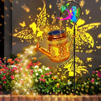Fariy Solar Lights Outdoor Waterproof, Solar Watering Can Lights with Shepherd Hook, Metal Angel Hanging Lantern Garden Decor Yard Outside Patio Lawn, Gifts for Mom Grandma Women Birthday by ANGMLN