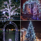 JMEXSUSS 4 Pack Solar Fairy Lights, 33ft 100LED Solar String Lights, White - Image 2