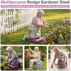 Garden Kneeler and Seat Heavy Duty, Foldable Gardening Stool Bench - Image 4