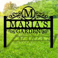 Personalized Yard Sign With Metal Stake, Custom Initial Sign, Large Monogram Sign, Cottage Decor, Garden Signs Decorative Outdoor, Present for Grandmother, Garden Present by MBKJCUSTOM