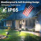 JEJOT 4 Pack Solar Spot Lights Outdoor Waterproof with Focus Beam - Image 6