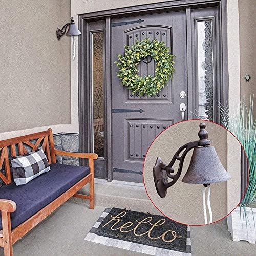 Wall Hanging Bell Outdoor Door Hanging Bell， Cast Iron Dinner Bell, Suitable for Outdoor Garden Corridor Wall Hanging Decorations - Image 4