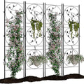 Garvee 2 Pack Panels No Dig Dog Fence Outdoor - 66.9 in Tall Rustproof Animal Barrier with Gate, Decorative Garden Fence Panels for Yard Border, Patio（66.9 x 19.48 inch） by Garvee