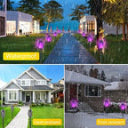 EOYIZW 8 Pack Purple Solar Torch Lights Outdoor, Halloween Decoration - Image 5