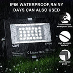 RGB Outdoor LED Flood Light 50W Color Changing Floodlights Spotlights Landscape Lighting Fixture Waterproof Landscaping Spot Light for Yard Garden Driveway Pathway Garden IP66 Waterproof (4 Pack) - Image 5
