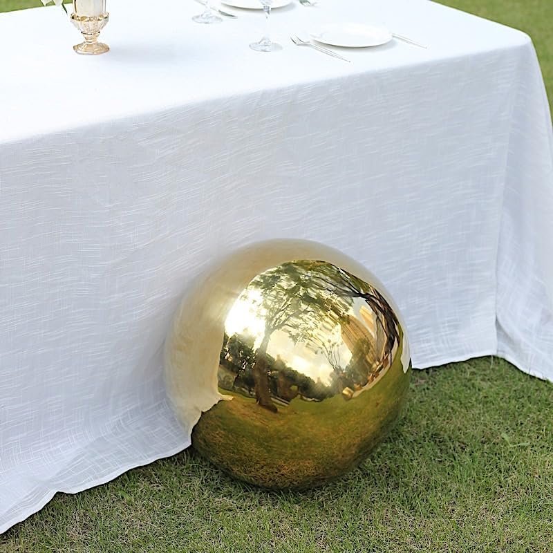 Balsa Circle 16 in Gold Stainless Steel Globe Gazing Reflective Mirror Balls Outdoor Garden Decor Centerpieces Wedding Party Events Reception Home Decorations Modern Ornaments Landscaping Accents - Image 7